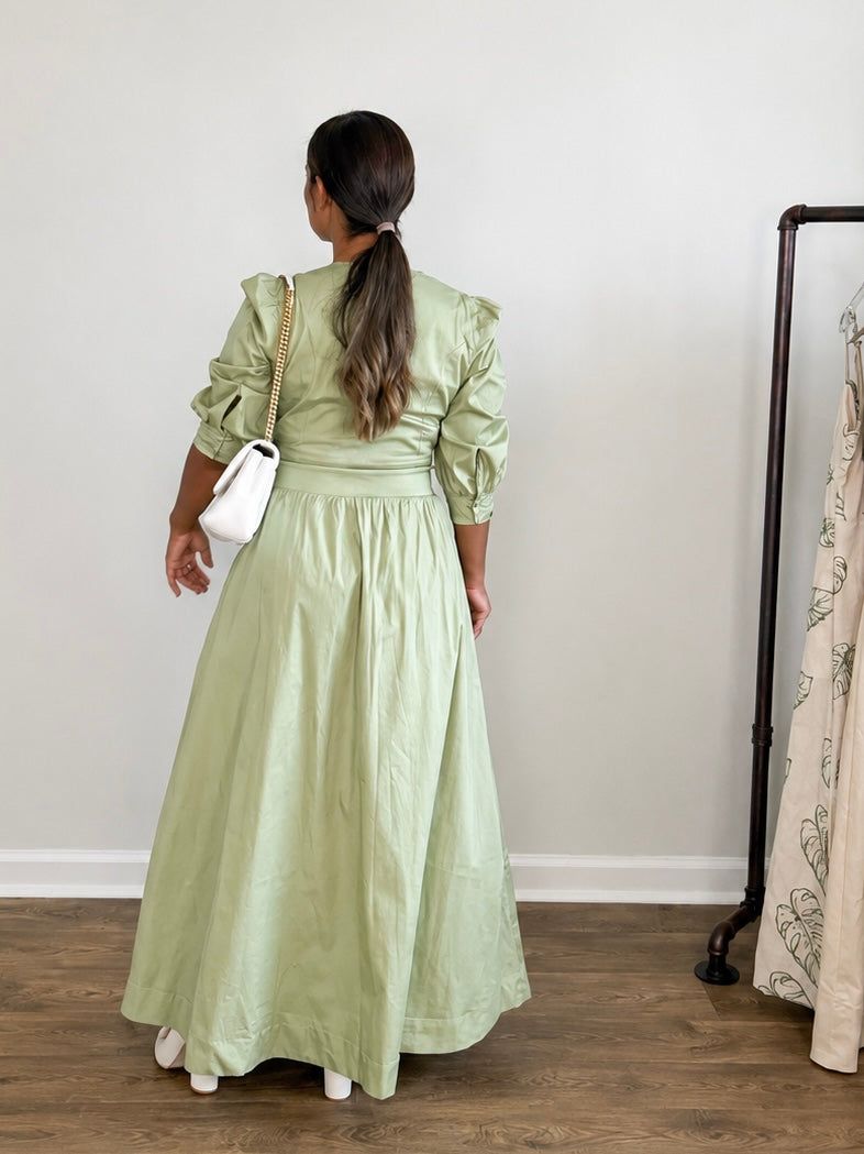 Sage Zip Maxi Dress