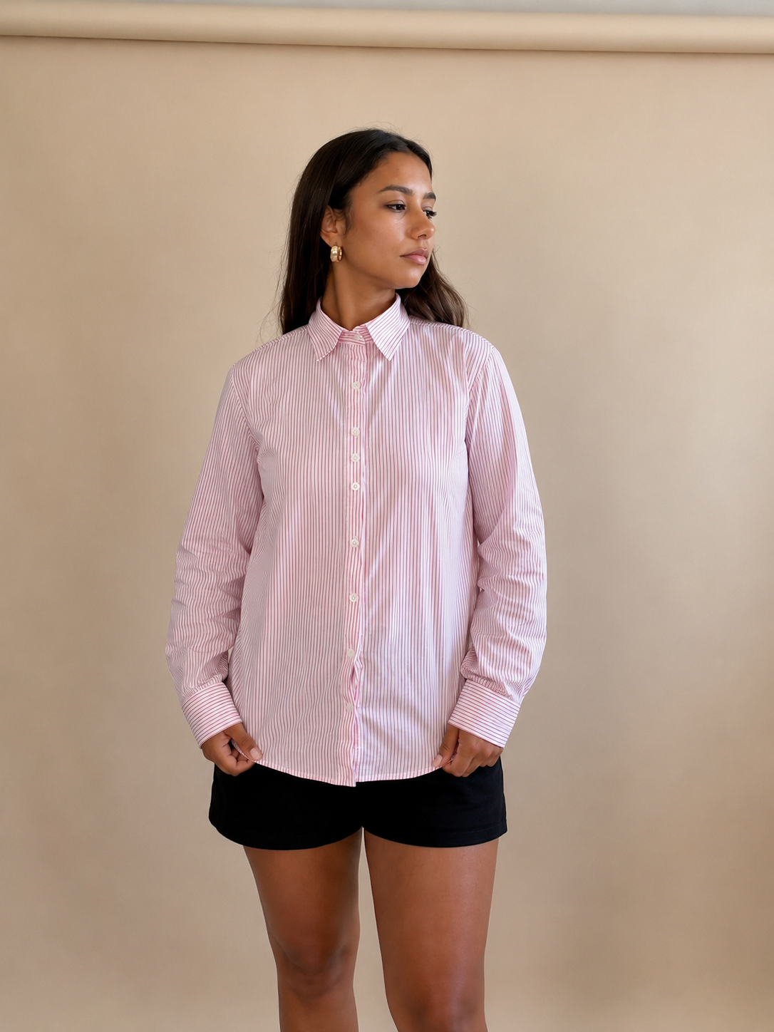 Classic Striped Button-Up Shirt