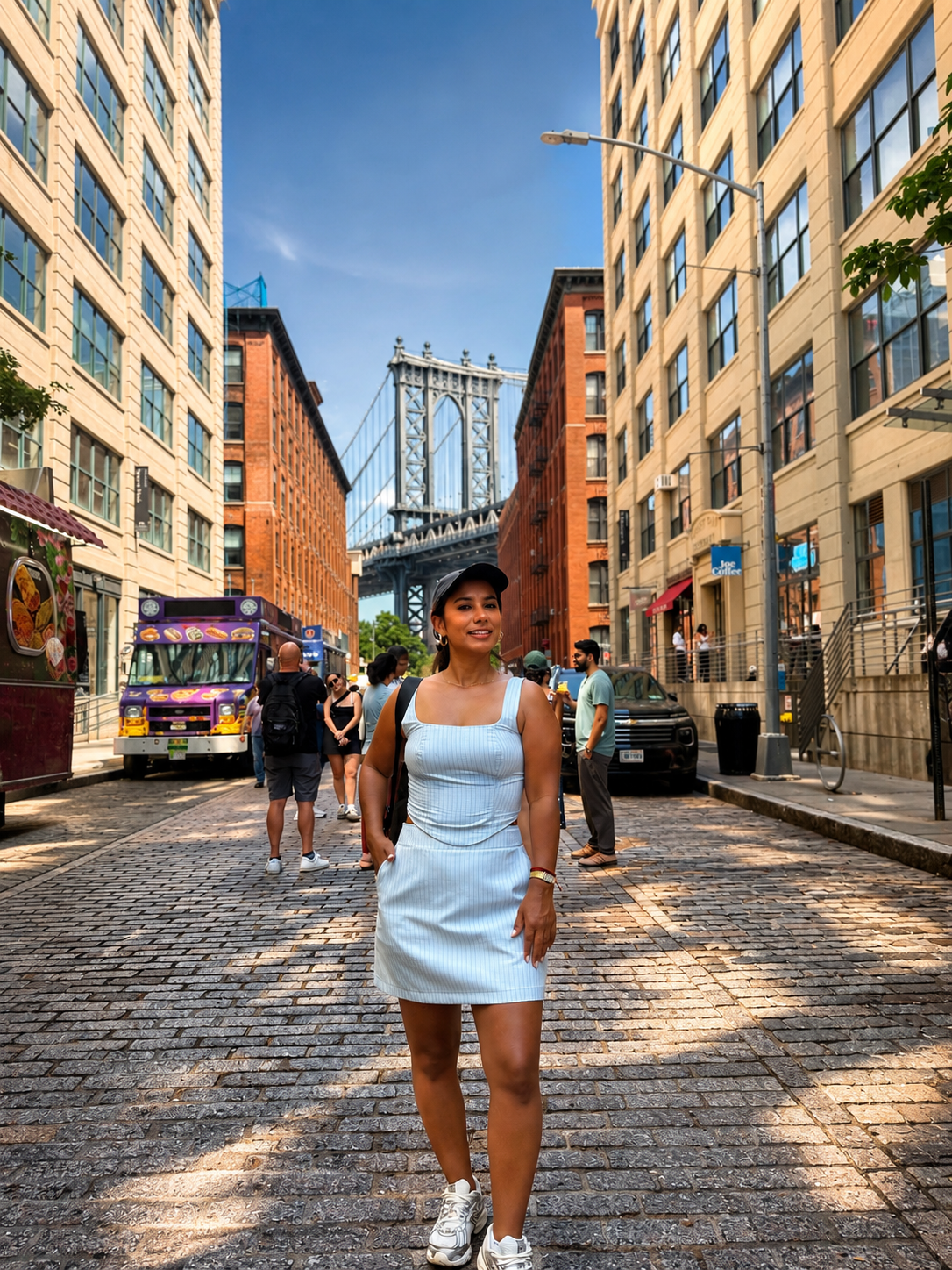 Pinstripe Elegance TOP+SKORT SET