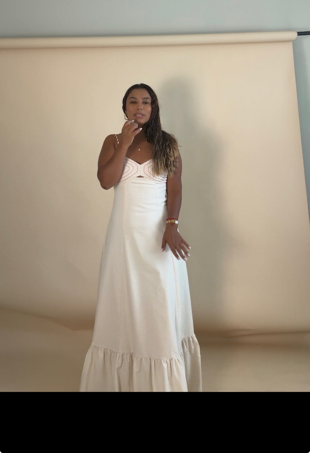 Ivory Corset Maxi Dress