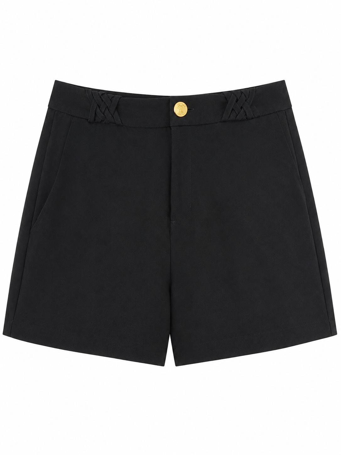 Braided Waist Tailored Shorts