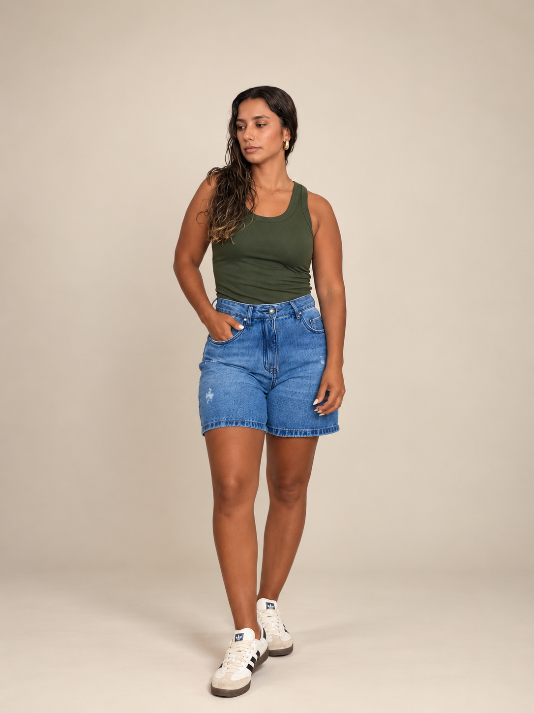 Modern Denim Bermuda Shorts