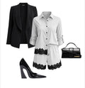 Stripe & Lace Set