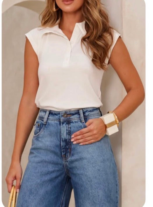 Sleeve Polo Top
