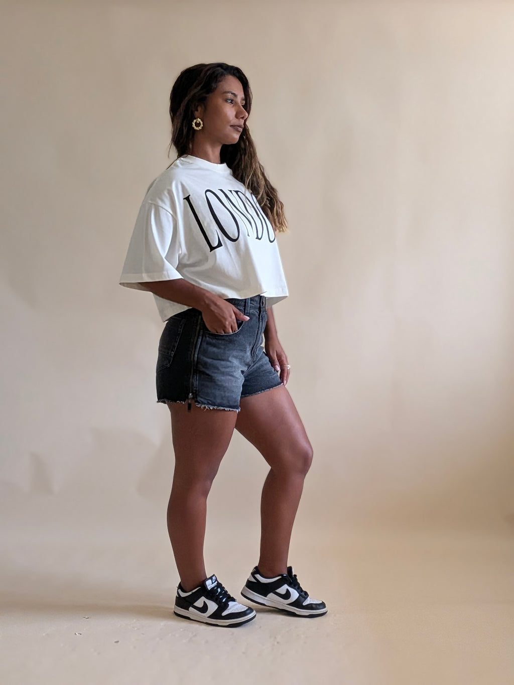 Black Denim Shorts