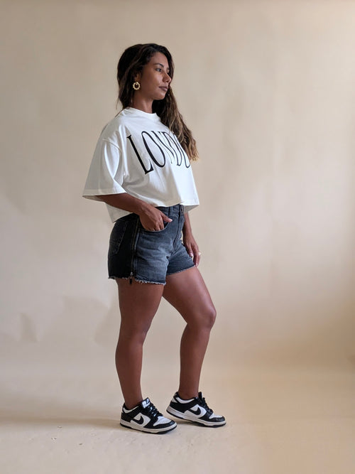 Black Denim Shorts