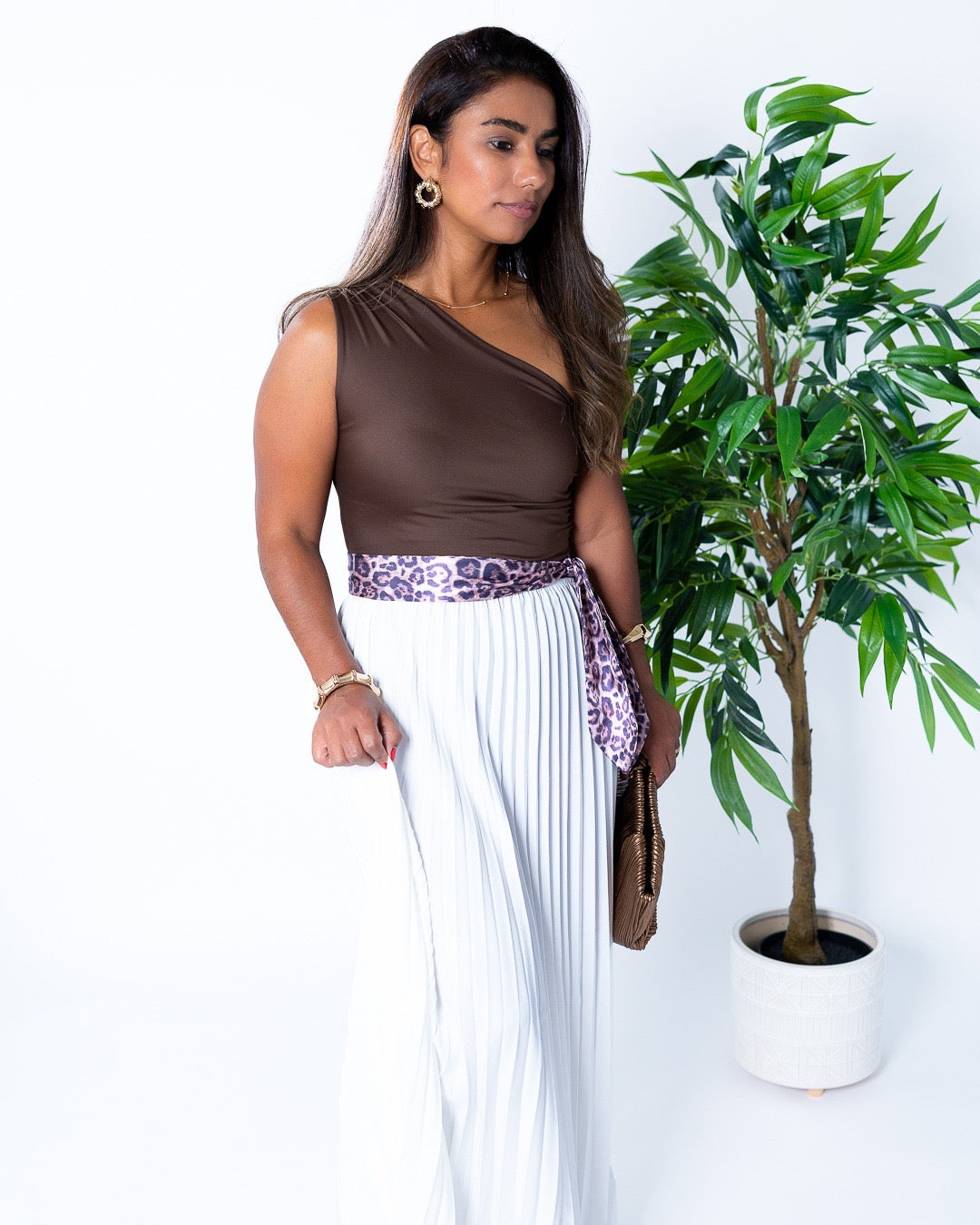 PLEATED MAXI SKIRT